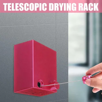 

Steel Durable Retractable Clothesline Dryer Indoor Outdoor Home Accessories