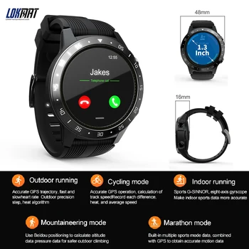 

LOKMAT SMA-TK05 Smart Watch 1.3 inch Screen BT3.0&4.0 Waterproof Pedometer Heart Rate Alarm Remote Camera GPS Sports Smartwatch