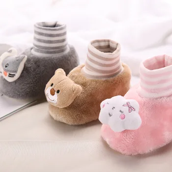 

Winter Thicken Sweet Newborn Baby Girls Princess Winter Boots First Walkers Soft Soled Infant Toddler Kids Footwear Shoes 0-12 M
