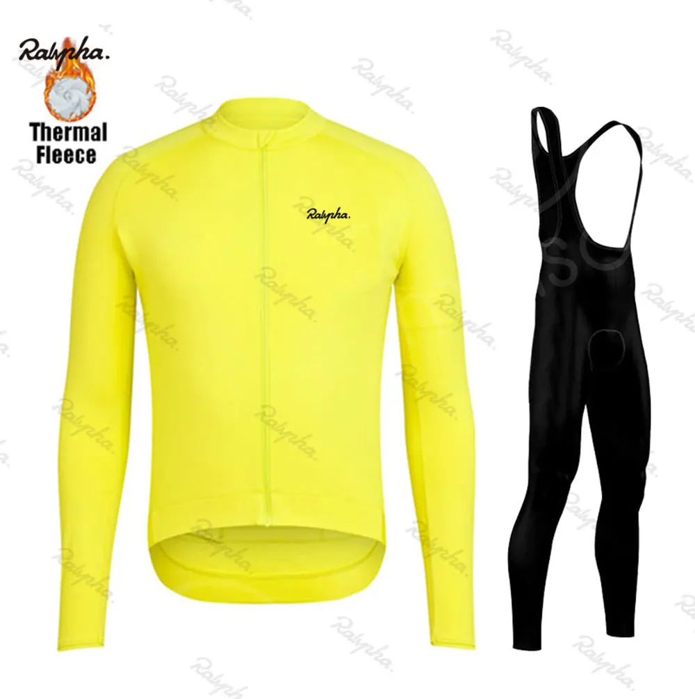RCC Raphaing winter fleece bike suit Ropa Ciclismo men's top jersey outdoor riding mountain bike bicycle long sleeve riding suit