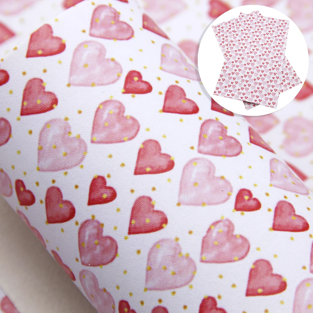 20*34 см День Святого Валентина напечатаны искусственная кожа для DIY ручной работы дома текстильные сумочки серьги, 1Yc9138 - Цвет: 1094940046