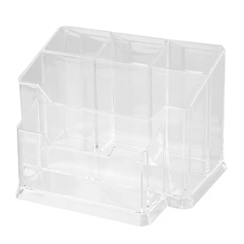

Transparent Cosmetic Box Jewelry Storage Holder Desk Organizer for Brush Pencil Plastic Desktop Storage Boxes