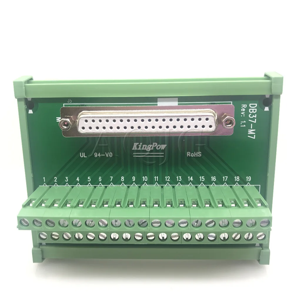 DB37 M7 DR37 G7 мужской женский 37pin порт к клеммному блоку адаптер конвертер PCB коммутационная плата din-рейка монтаж с оболочкой