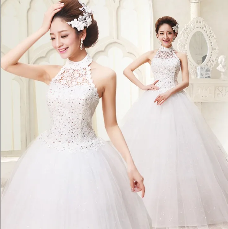 Vestido de Noiva com Aplique Vestido de Noiva com Alças Branco Vermelho Tamanho Grande Retrô Lotus 2021 ou 10 Vestido de noiva com aplique branco ou