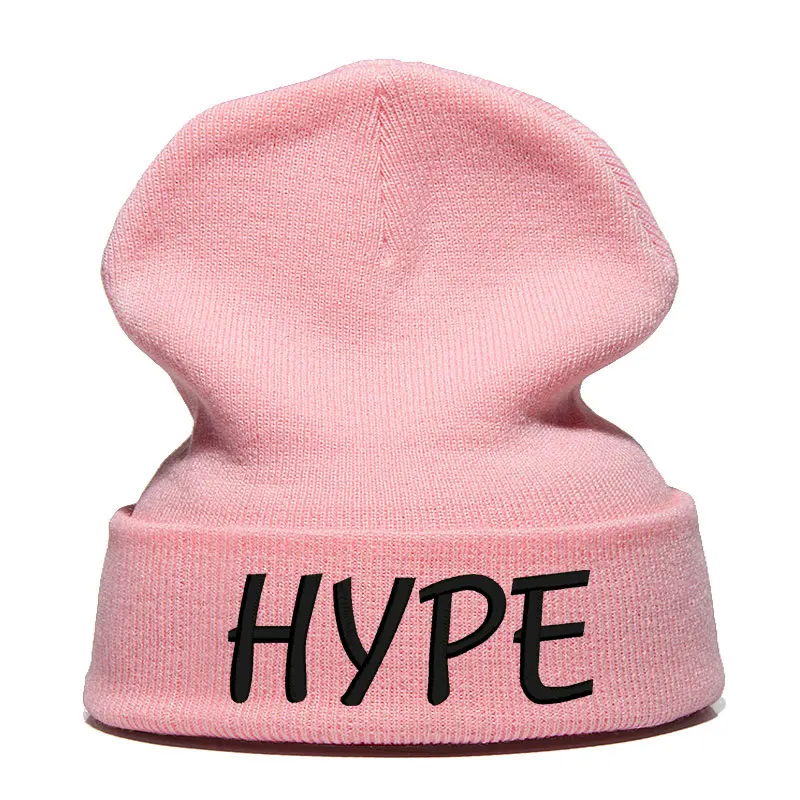 Шапка бини HYPE Skullie вязаная шапка носок Осень зима вышивка в стиле панк для мужчин