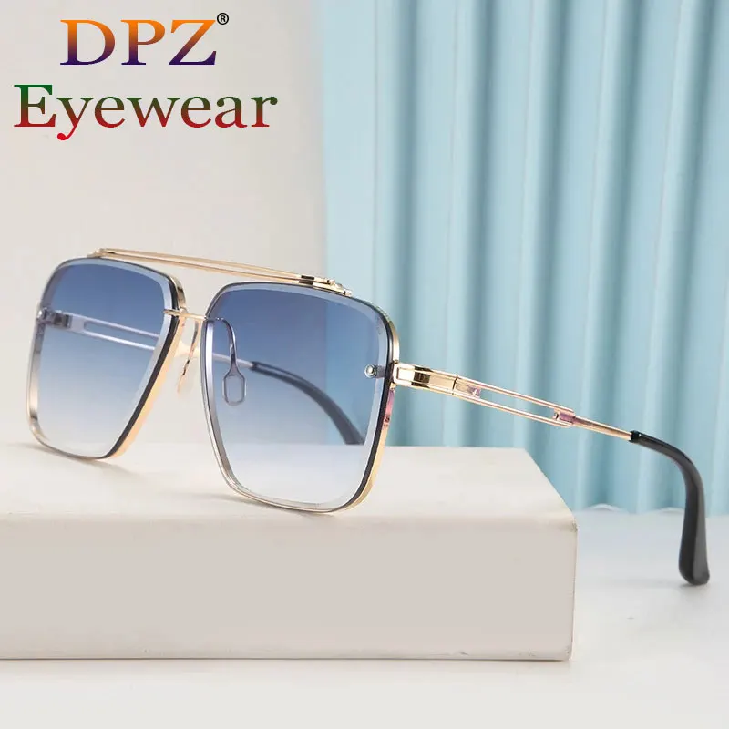 

2021 Fashion Cool Men Mach Six Style Gradient Pilot Sunglasses Vintage Pilot Brand Design Sun Glasses UV400 Oculos De Sol