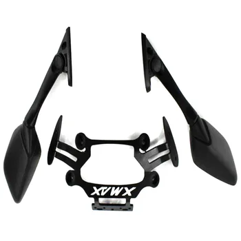

Motorcycle Stand Bracket Mobile Phone GPS Navigation Plate Bracket Rearview Mirrors Set for Yamaha XMAX250 300 400 125 2017-2020