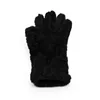 Russian Winter Women's Genuine Leather Warm Gloves Ladies Sheep Fur Wool Lined Gloves Youth Thick Windproof Mitten Guantes Black ► Photo 3/6