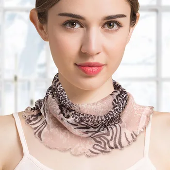 

New product silk bib women's hedging thin small silk scarf multifunctional mulberry silk mesh collar false collar