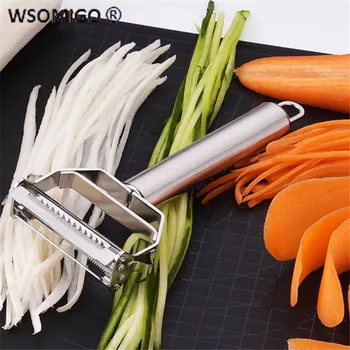 

1pcs Stainless Steel Multifunction Vegetable Cucumber Peeler Graters Kitchen Gadget Fruit Vegetable Grater Kitchen Accessories-S