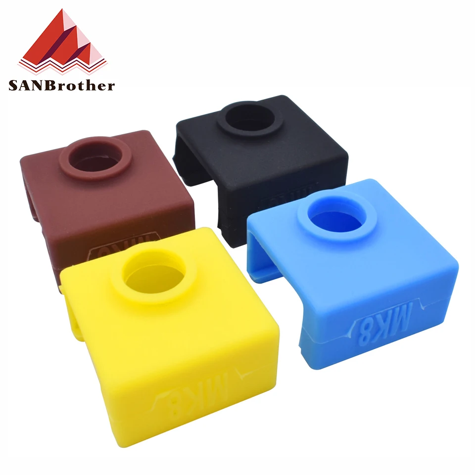 3D Printer V5/V6 volcano Protective Silicone Sock Insulation Cover Case for Heater Block MK8 / MK10 /MK9 Silicone sleeve Hot End