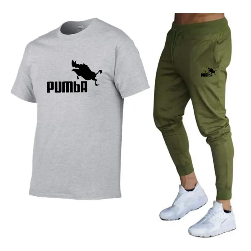 

Men Summer Sportswear Sets Short Tracksuit Mens Casual Sports Suit Short Sleeve 2 Piece Sets T-shirt+Shorts Male Clothing 2XL