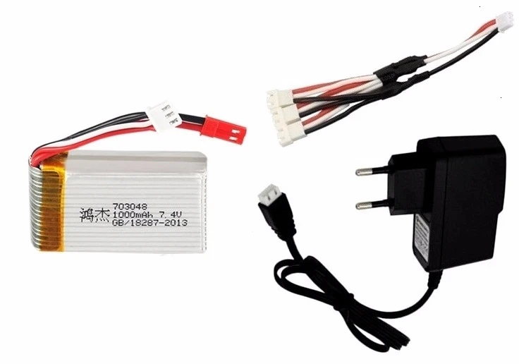 7,4 v 1000mah 703048 Lipo батарея+ зарядное устройство для MJXRC X600 U829A U829X X600 F46 X601H JXD391 FT007 2s Lipo батарея RC игрушка Батарея - Цвет: Зеленый