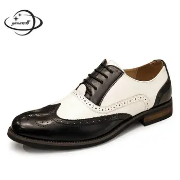 

mens dress shoes Summer male leather shoes Lace-up Pointed Toe Mixed Colors office Business waterproof Brogue man shoes h113