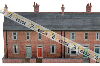 

01 British Townhouse 3D Paper Model OO HO N Scale 1:56 1:64 1:76 1:87 1:150 Town Building Scene Children Adult Educational Toys
