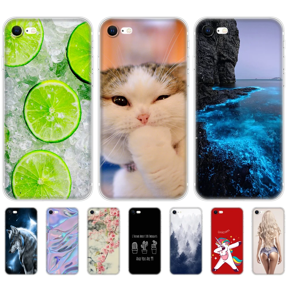 For iPhone SE 2020 Case Soft TPU Silicon Phone Shell Cover Apple iPhoneSE 4.7inch Fundas Coque Etui Bumper Skin shockproof | Мобильные