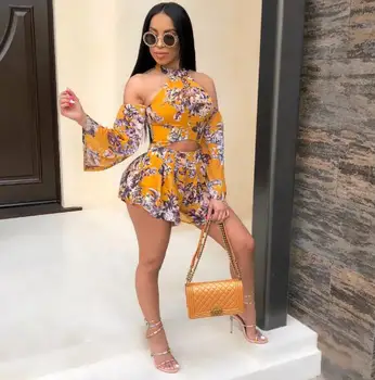 

Sexy fashion women summer jumpsuit printing hollow strapless women's one-piece overalls tights party jumpsuits women's jumpsuits