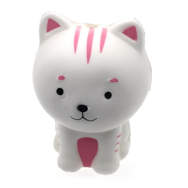 White Медленная реакция маленький, для молока Cat декомпрессии игрушки моделирование мультфильм животных ослаблять давление интересная игрушка Подарки - Цвет: White