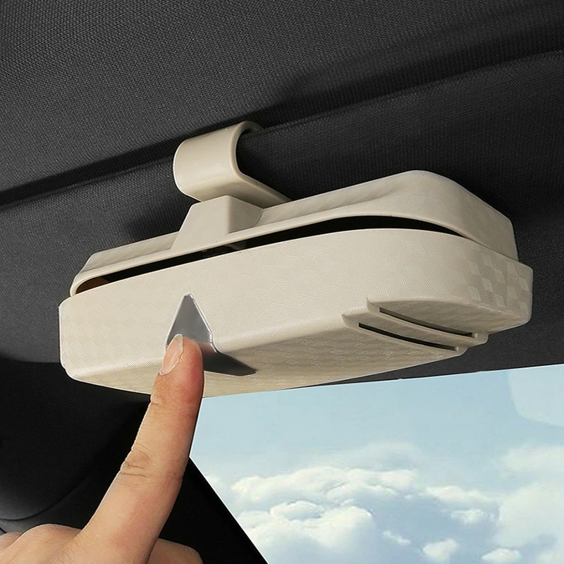 

Car Glasses Box Storage Holder Sunglasses Case Sunshade Storage Bag For Cards And Coins Car Interior Assessoires