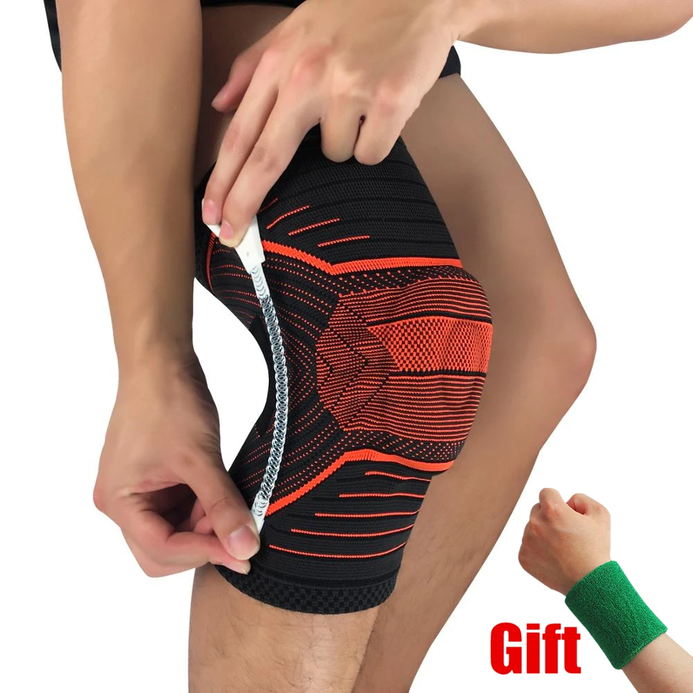 

1 Pieces Sports Knee Pads Basketball Tennis Knee Support Gym Bodybuilding Crossfit Workout Training Kneepad Silicone Damping