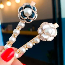 Жемчужные шпильки женские сетчатые красные боковые карты выпуск клип девушка головные уборы