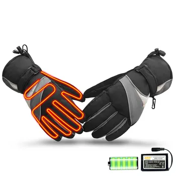 

1 Pair Waterproof Sports Skiing Gloves Protective Adults Anti Slip Snow USB Rechargeable Warm Electric Heated Accessories Winter