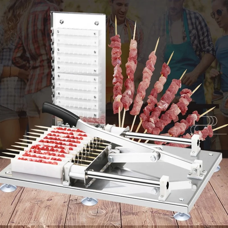 Manual Type MeatTen Skewers Machine Making Machine Skewer Meat Satay