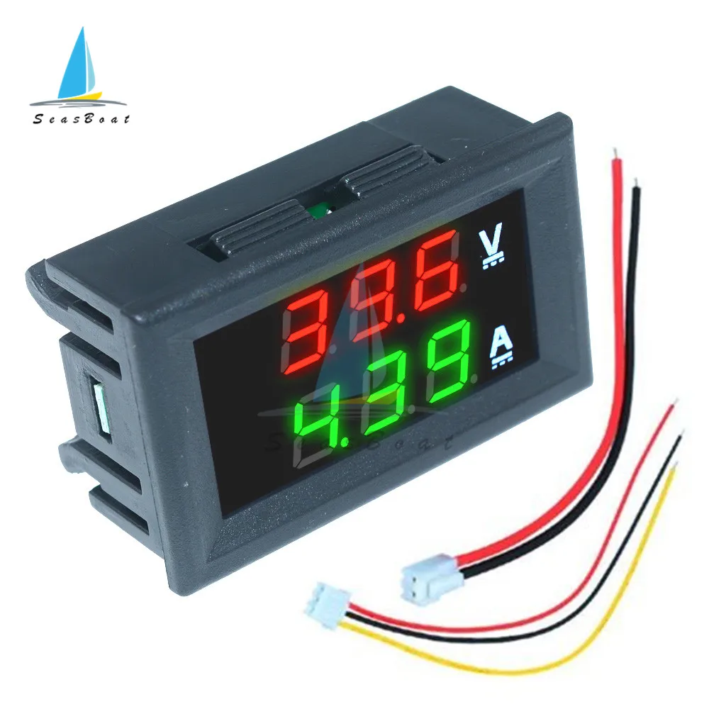0 56 'ɰ-100V 10A 50A 100A светодиодный цифровой вольтметр Амперметр постоянного тока