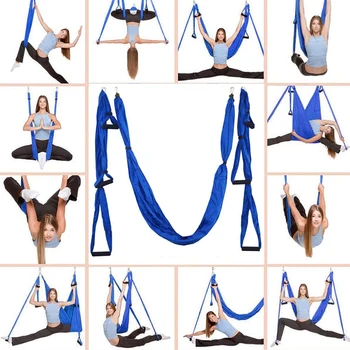 

2.5m/2.8m Yoga Hammock Set Body Shaping Exercise 6 Handles Yoga Ceiling Hammock Yoga Hanging Belt Inversion Trapeze for Home Gym