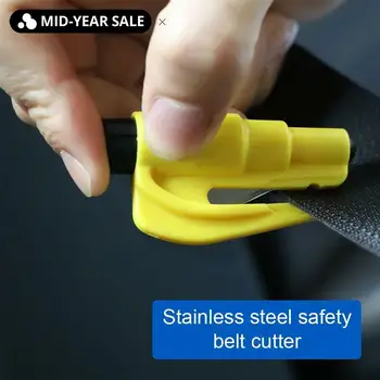 

New Portable Seat Safety Hammer Car Window Breaker Tool LifeSaving Rescue Escape Belt Cutter Seat Keychain Q7H2