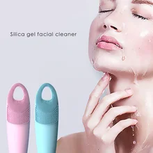Новая портативная силиконовая электрическая Очищающая щетка для лица, водостойкая ультразвуковая вибрационная щетка для глубокого очищения лица, щетка для мытья лица