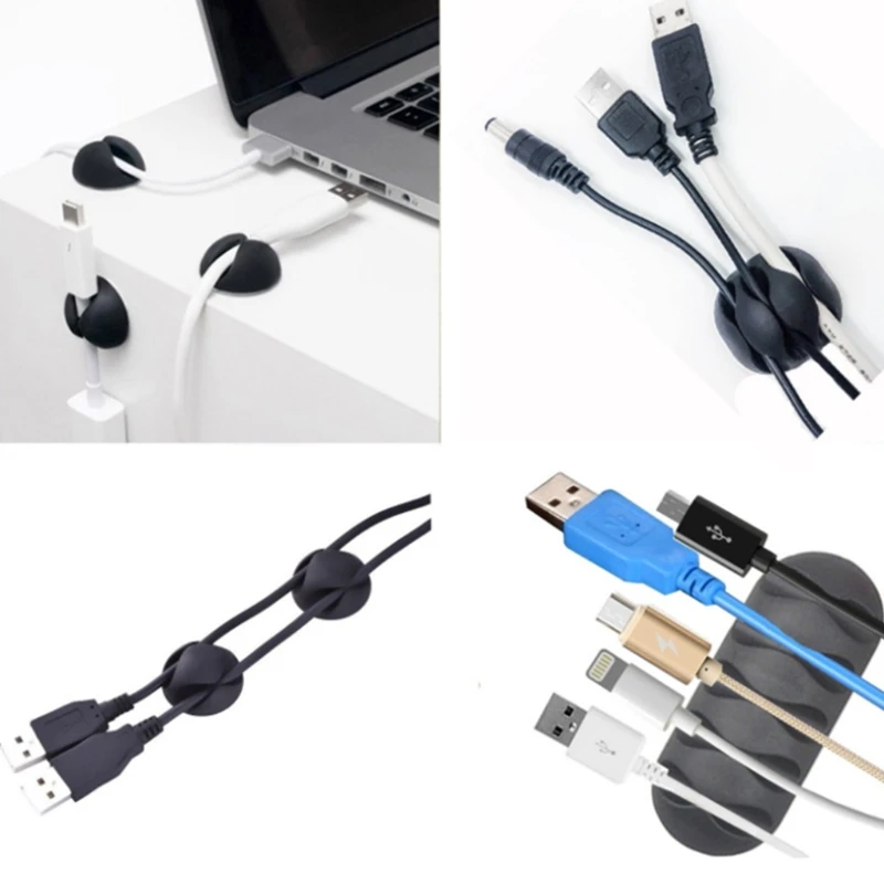 10x силиконовый usb-кабель клип линия намотки провод для наушников Органайзер провода управления
