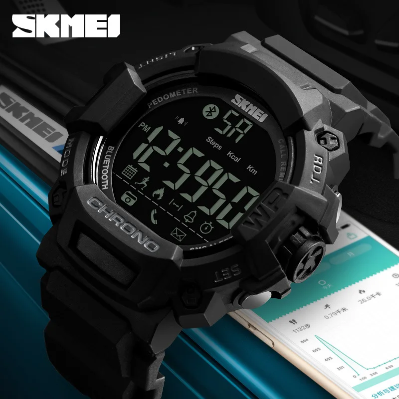 SKMEI Smart Sport Watch SKMEI Men Watches Waterproof Digital LED Bluetooth Electronic Wrist Watch For Men Clock Male