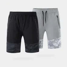 ULEEMARK Мужская Модный Камуфляжный быстросохнущие спортивные Шорты быстро высыхающая ткань эластичные дышащие штаны повседневные, спортивные штаны