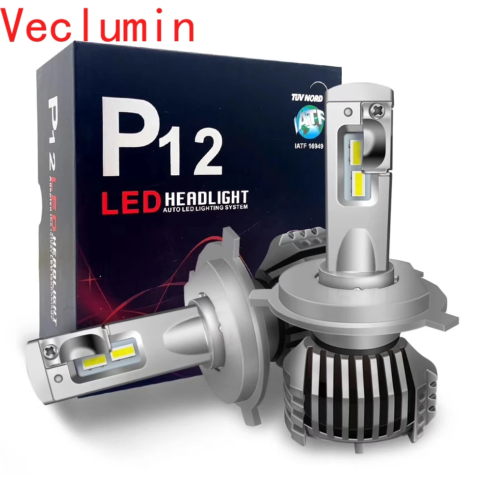 

High Bright 2pcs P12 Car LED Headlight 90W 13000LM LED Bulbs 6500K H7 LED H4 H11 9012 HB3 HB4 H15 H16 5202 NEW Auto Light