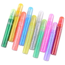 12 шт., для рисования, блестящий порошок, цветной клей, карандаш, сделай сам, серебряная пудра, украшение, супер жидкий клей, ручка, детская живопись, искусство