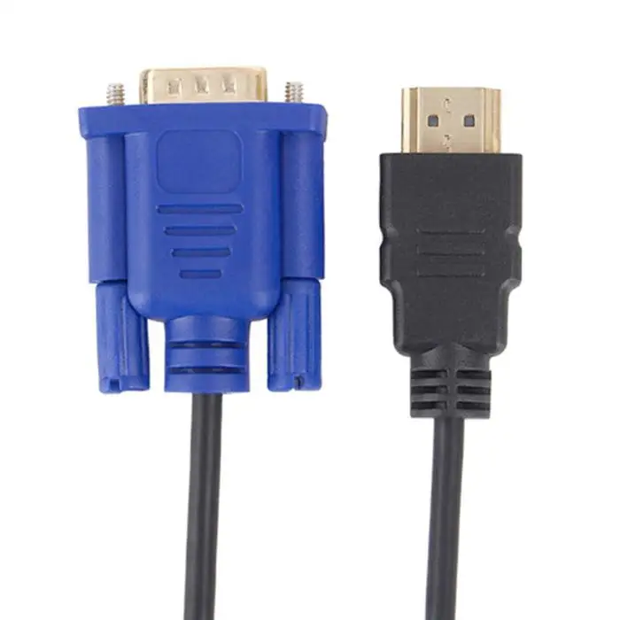 1,8 м HDMI к VGA 1080 hd-конвертер кабель аудиокабель конвертер 15 Pin штекер к женскому HDMI к VGA разъем шнур для ПК ноутбука тв
