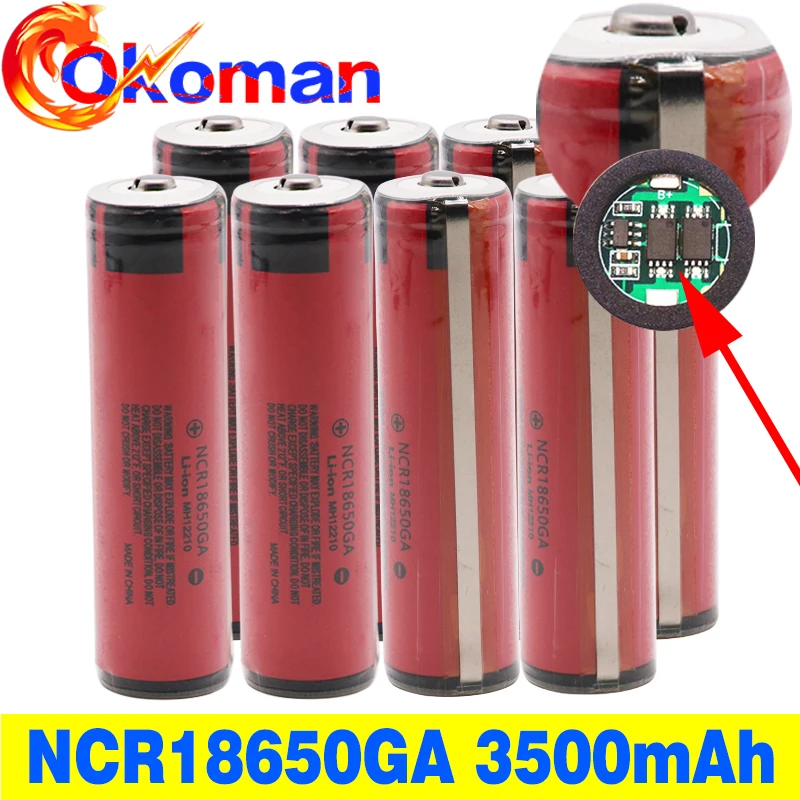 Оригинальная 18650 аккумуляторная батарея 3 7 V 3500mAh ncr1865GA 30A разрядка для игрушек
