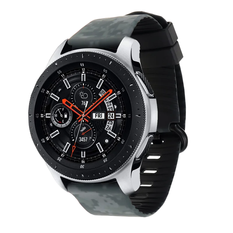 Силиконовый ремешок для часов с принтом для huawei Watch GT 2 46 мм/GT2 Active 46 м Смарт-часы 22 мм ремешок для samsung galaxy S3 - Цвет: Camouflage gray