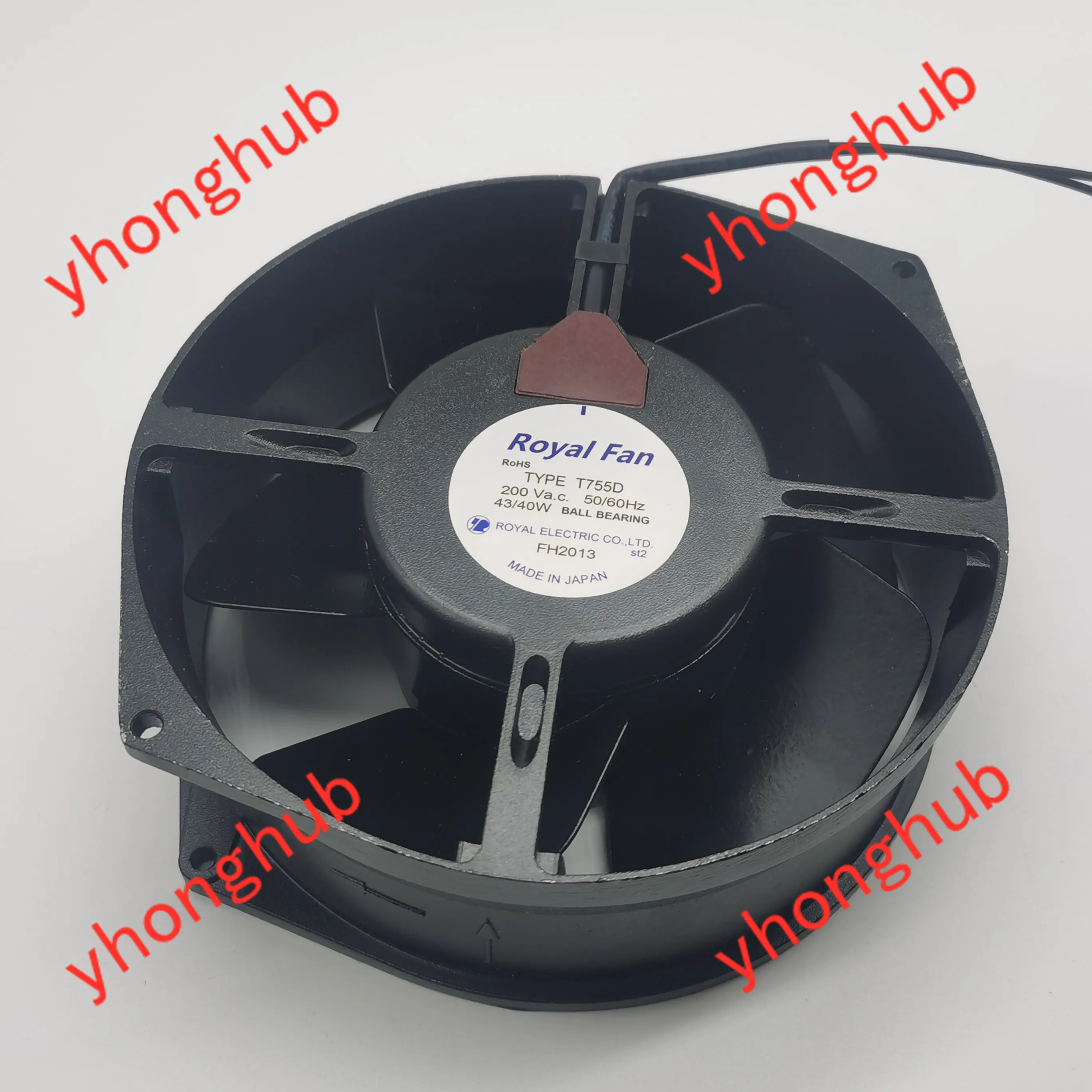 Королевский фанат T755D AC 200V 43/40W 172x150x55mm 2-проводной Вентилятор охлаждения сервера |