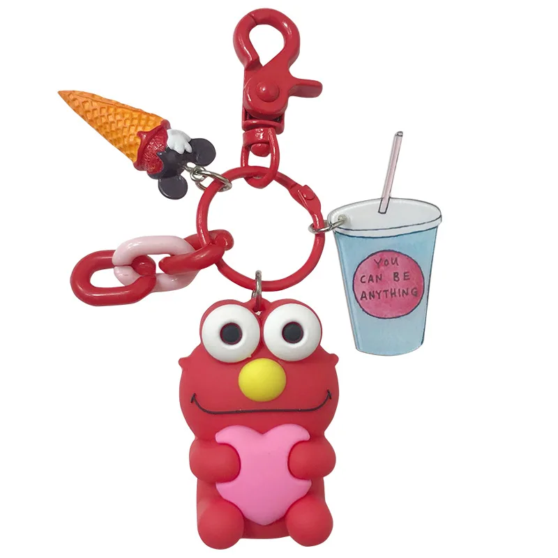

Environmental protection creative simple doll key chain key chain package lovers accessories wholesale