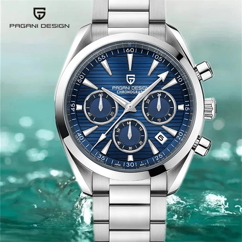 PAGANI DESIGN Reloj deportivo de lujo para Hombre, cronógrafo de cuarzo