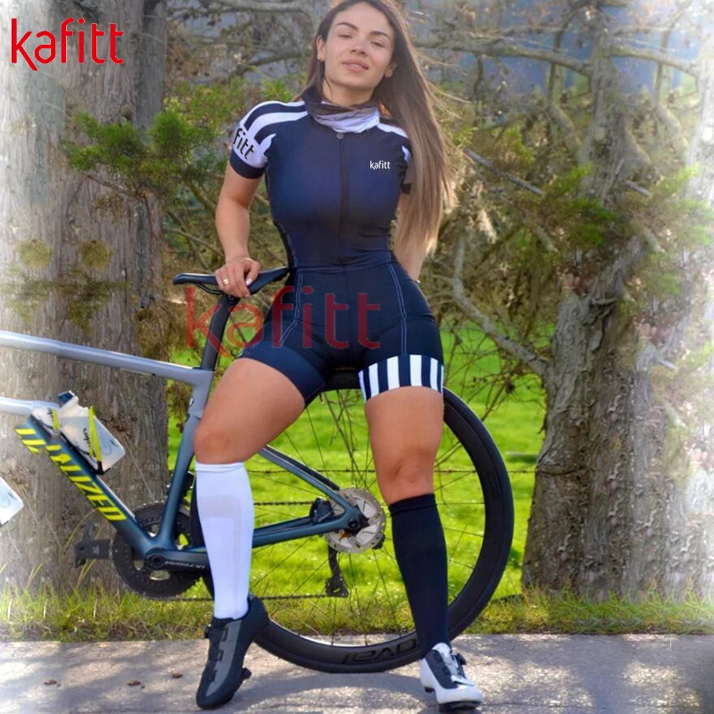 Kafitt Triathlon Special Training Women's Short-sleeved Track Suit Mountain Bike Cycling Suit lLeotard Cycling Suit Summer 5