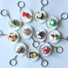 Творческая модель еда брелок круглые тарелки торт украшение дома игровой дом фотография небольшой реквизит праздничные маленькие подарки