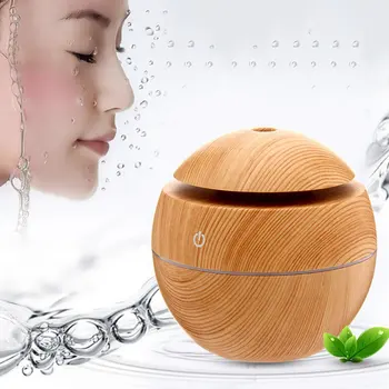 

Household Aromatherapy Machine Wood Grain Round Humidifier Mushroom Humidifier Wood Grain Aromatherapy Machine