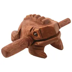Резные крокинговые деревянные перкуссии музыкальный звук деревянная лягушка щелевой барабан (коробочка) игрушка