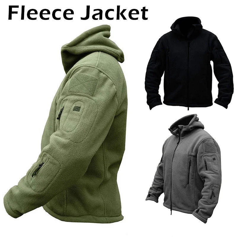 Billig Heißer Verkauf Winter Männer Fleece Angeln Kleidung Armee Militär Angeln Jacke Winddicht Trekking Mit Kapuze Mantel Angeln Jacken