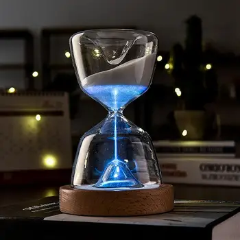 

Timing Colorful Hourglass Sand Clock Sleeping Light USB Charging Desk Lamp Remote Control Night Light Home Decor Sandglass