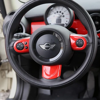 

3pcs Car Steering Wheel Panel Decoration Cover Protection Sticker For Bmw Mini Cooper R55 R55 R60 R61 Car Styling Accessories
