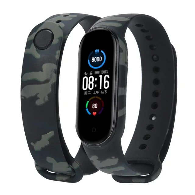 Graffiti style Strap For XiaoMi Mi Band 3 4 5 6 Silicone Wrist Strap For XiaoMi MiBand 6 sports strap for mi band 5 3 4 bracelet D19